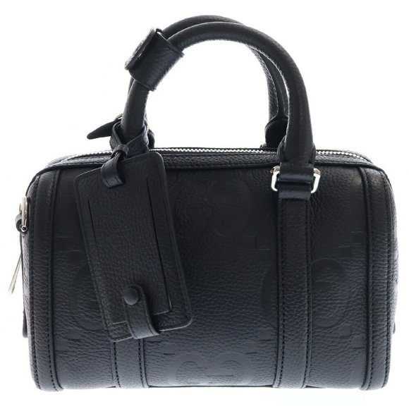 Gucci Jumbo GG Boston Bag Black Leather Duffle Shoulder Bag - Picture 1 of 6